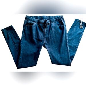 AMERICAN BAZI Women’s Skinny Fit, Dark‎ Wash Denim Jeans, Size L, Inseam 28.